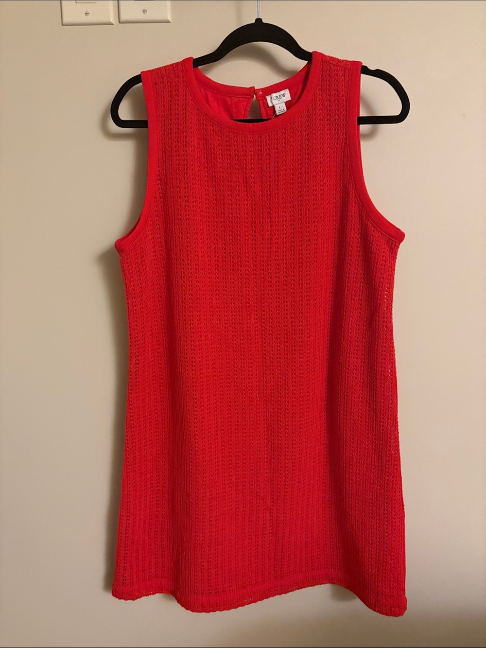 J. Crew Vibrant Sleeveless Knit Shift Dress NWT Large